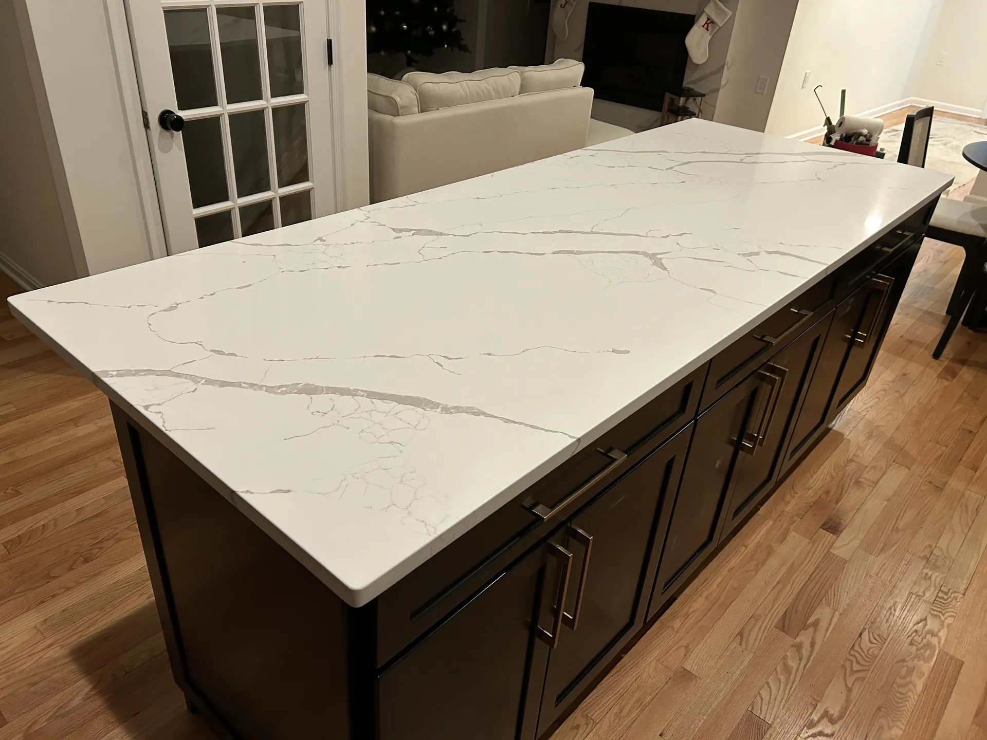 Kitchen island cabinets & countertop in Fairfax, VA by Kitchen Design Center