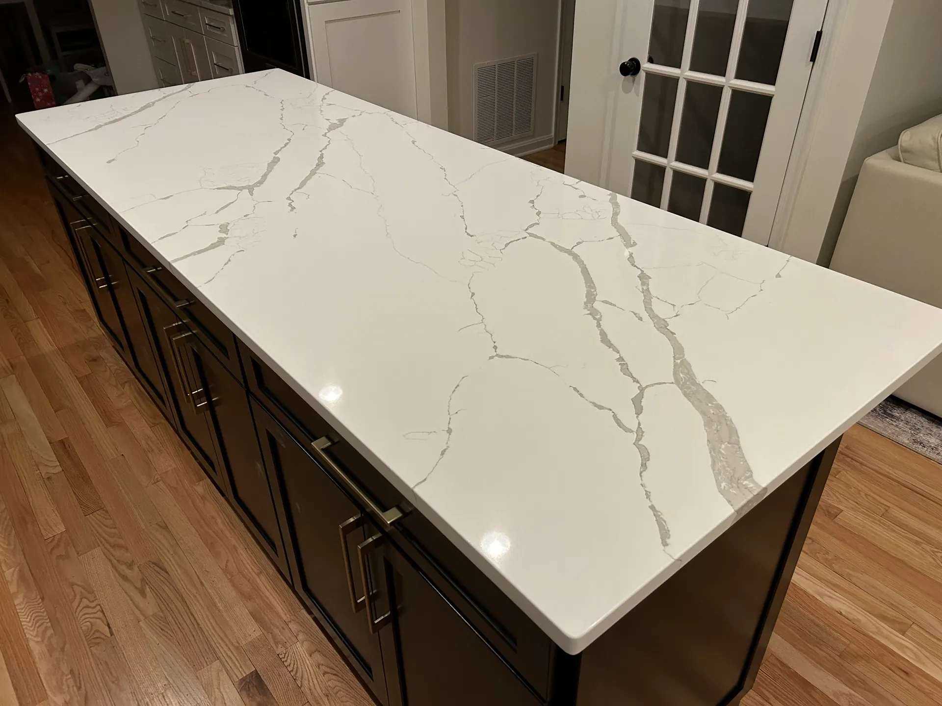 Kitchen island cabinets & countertop in Fairfax, VA by Kitchen Design Center — view 2