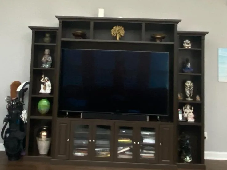 Before - Custom TV wall unit in Dulles, VA