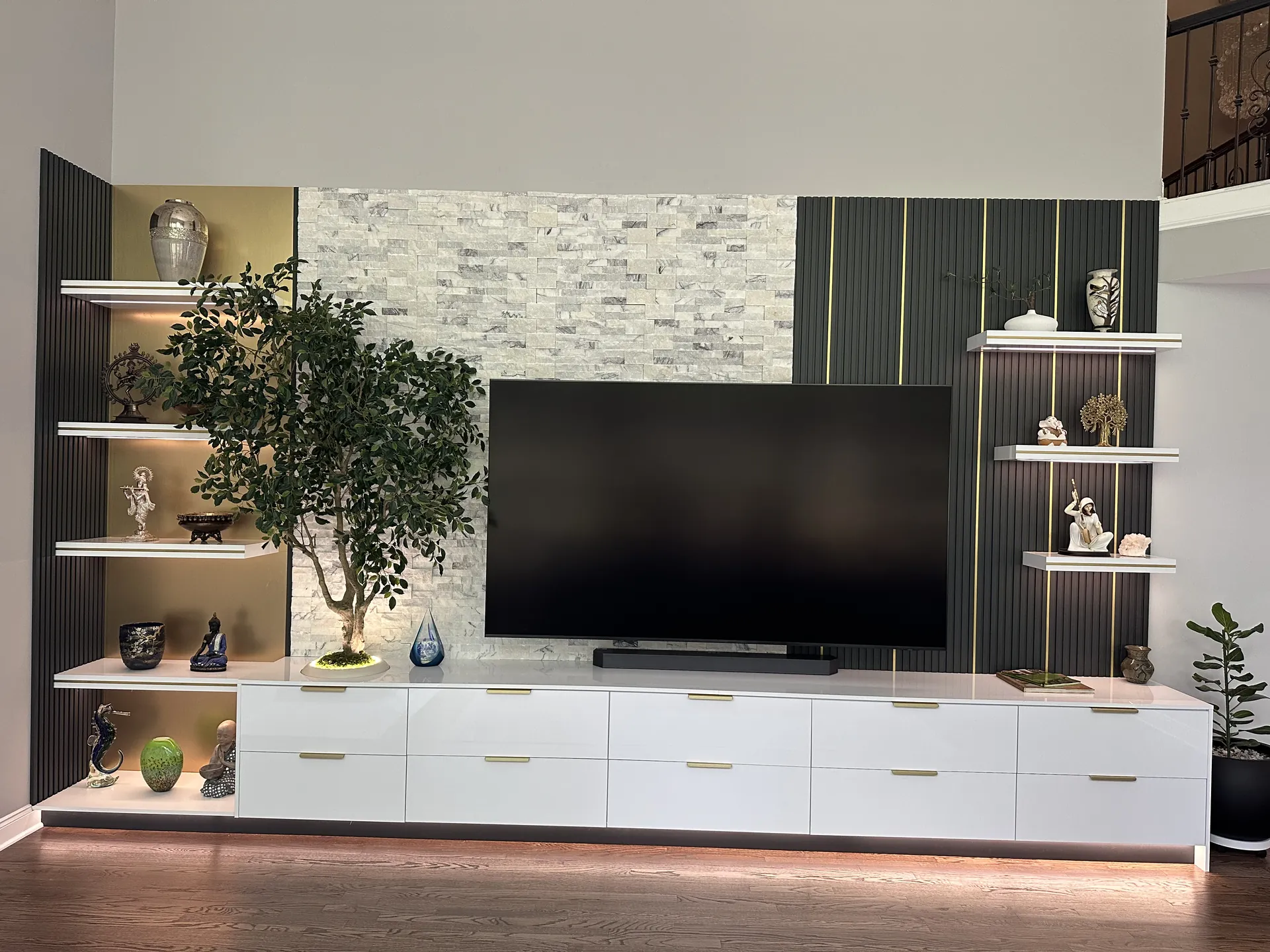 Custom TV wall unit in Dulles, VA by Kitchen Design Center