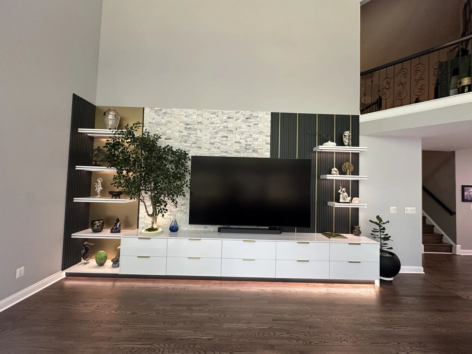 Custom TV wall unit in Dulles, VA by Kitchen Design Center — view 2