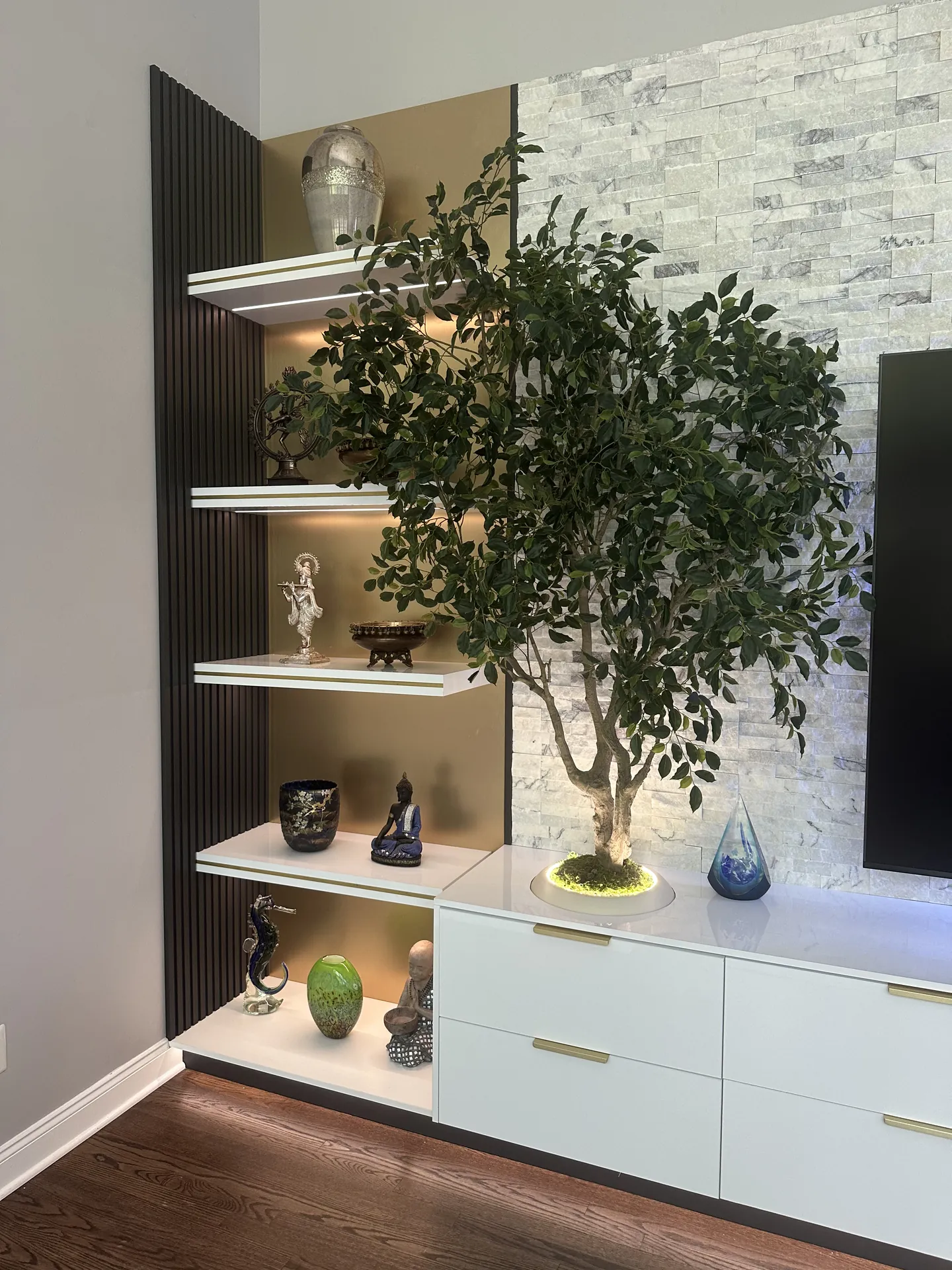 Custom TV wall unit in Dulles, VA by Kitchen Design Center — view 3