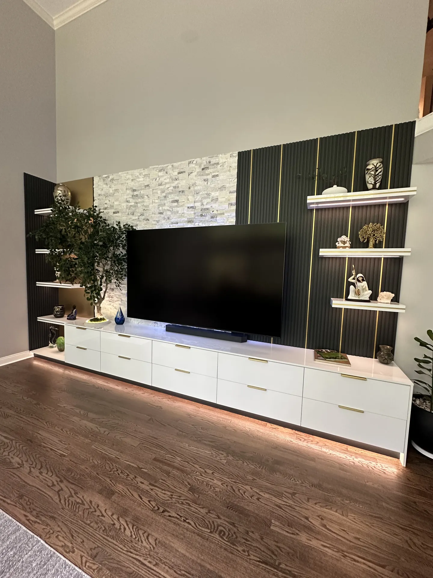 Custom TV wall unit in Dulles, VA by Kitchen Design Center — view 4